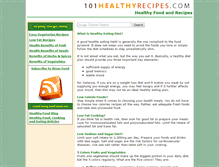 Tablet Screenshot of 101healthyrecipes.com